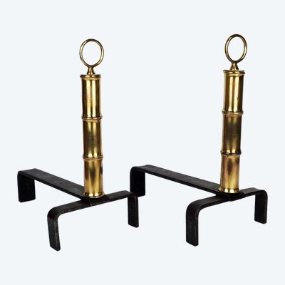 Coppia di candelabri di Jacques Adnet