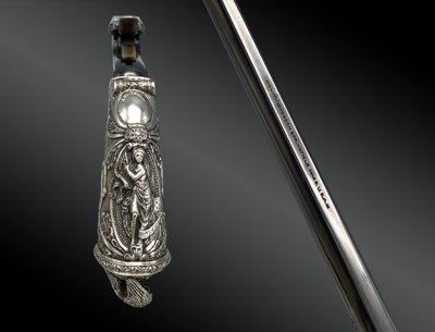 PISTOLA A COLPO SINGOLO SMITH & WESSON, 2 Mod. CALCIO LIBERTY ALLEGORIA.