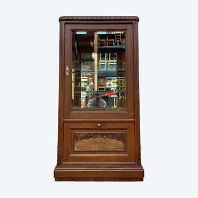VITRINE ART DECO ERA in noce