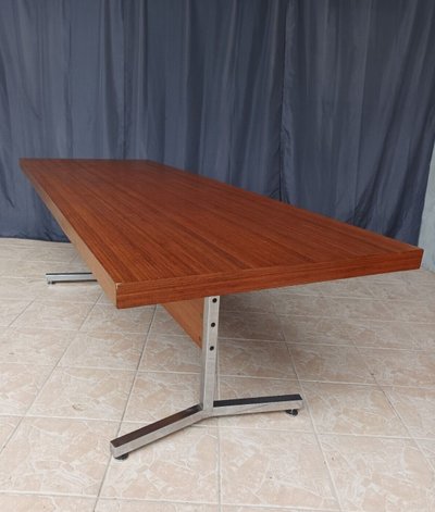 Grande table design 1960 / 1970 en acajou