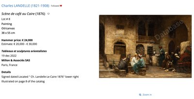 Charles Zacharie Landelle Huile sur toile "Jeune orientale au fuseau" Par Charles Landelle ca 1870