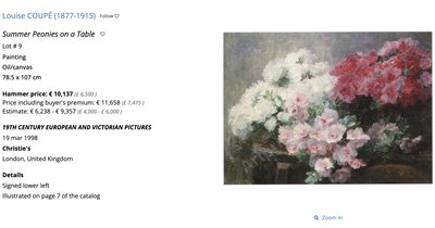 Olio su tela Natura morta con fiori e porcellana giapponese Satsuma