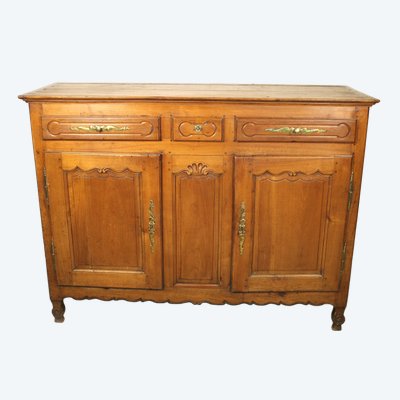 Enfilade aus Kirschbaumholz im Stil Louis XV, 19. Jahrhundert, mit 2 Türen und 3 Schubladen