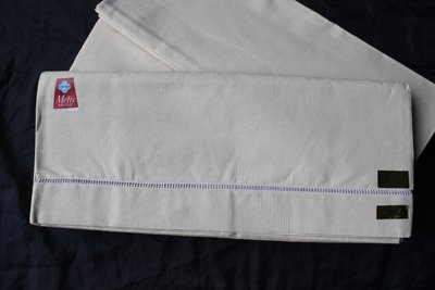 Toile d'Armentières 4 lenzuola a fiori blu in lino-cotone d : 240 x 310 cm ideali per le tende