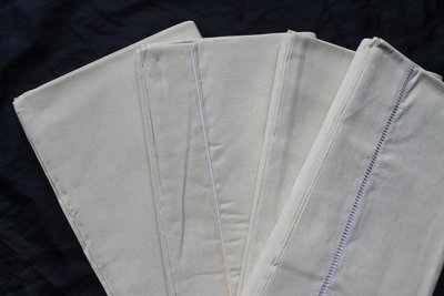 Toile d'Armentières 4 lenzuola a fiori blu in lino-cotone d : 240 x 310 cm ideali per le tende