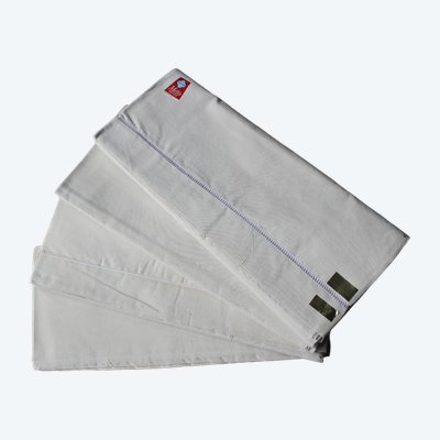 Toile d'Armentières 4 lenzuola a fiori blu in lino-cotone d : 240 x 310 cm ideali per le tende