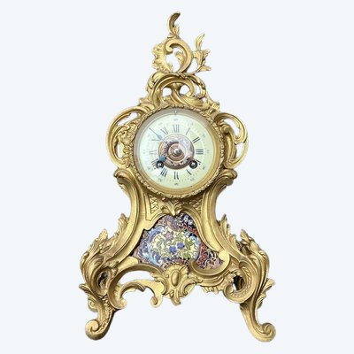 Pendeluhr aus Bronze und Cloisonné-Emaille - Stil Napoleon III, Anfang 20.