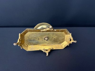 Encrier en bronze doré et émail cloisonné – style Napoléon III, XIXe siècle 