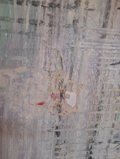 Blumen Gemälde Öl auf Leinwand circa 1950
