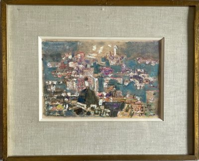 Abstract composition signed by Sascha Alexandre GARBELL - Ecole de Paris -Réalités nouvelles
