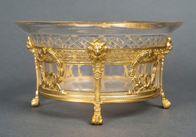 A beautiful crystal and gilt bronze bowl, late 19th century