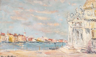 Serge Belloni (1925-2005) - Venezia vista emblematica del Canal Grande olio su tela 1979 circa