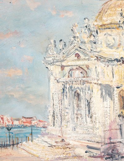 Serge Belloni (1925-2005) - Venezia vista emblematica del Canal Grande olio su tela 1979 circa