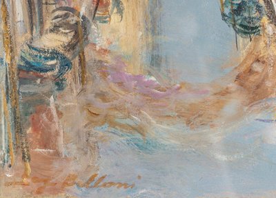 Serge Belloni (1925-2005) - Venise Vue de l’Hôpital San Giovanni Huile sur Toile vers 1980