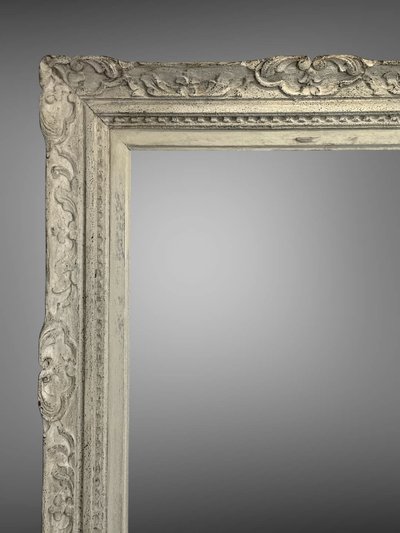 ANCIENT MONTPARNASSE FRAME IN SCULPTTED WOOD PAINTED FOR PAINTING 63.5cm x 52 cm