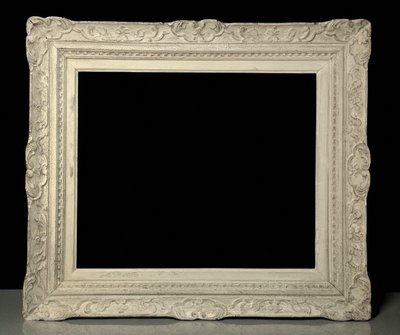 ANCIENT MONTPARNASSE FRAME IN SCULPTTED WOOD PAINTED FOR PAINTING 63.5cm x 52 cm