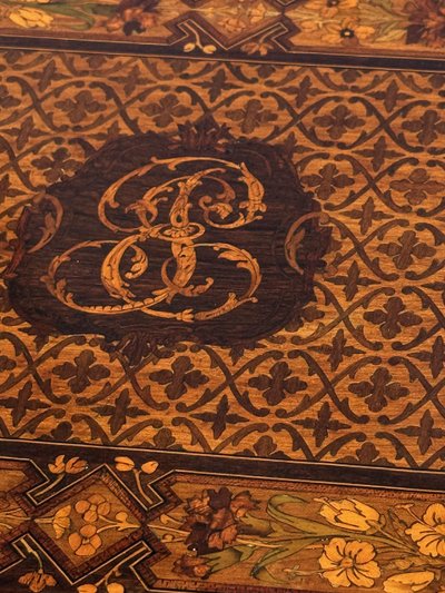 CASE ATTRIBUTED TO "ALPHONSE GIROUX 1776-1848" IN MARQUETRY DECORATED WITH BRONZE