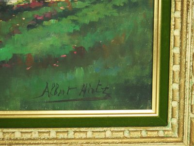 "Scène de Pardon" Huile sur toile par Albert Hirtz