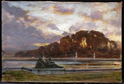 Henri Zuber, View Taken In The Park Of The Palace Of Versailles At Sunset