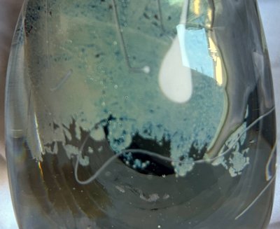 Vase aus Glaspaste, signiert François Le Lonquer (1945-1991), datiert 1984
