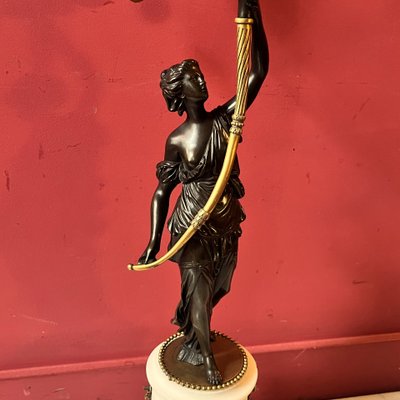 Coppia di candelabri con donne antiche, 1820 circa