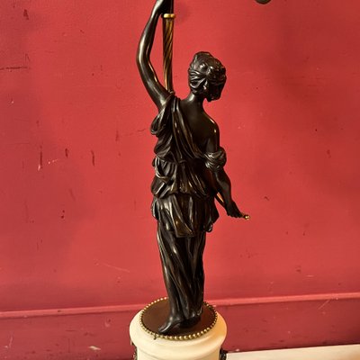 Coppia di candelabri con donne antiche, 1820 circa