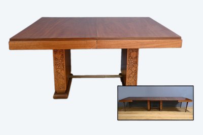 Mahogany 6 to 18 place settings table, Art Deco - 1920