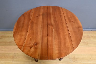 Table 4 à 10 Couverts à Allonges en Merisier, style Louis Philippe – Fin XIXe