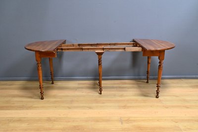 Table 4 à 10 Couverts à Allonges en Merisier, style Louis Philippe – Fin XIXe
