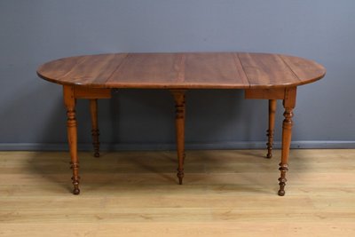 Table 4 à 10 Couverts à Allonges en Merisier, style Louis Philippe – Fin XIXe