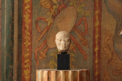 Testa maschile in marmo stile antico, XIX secolo