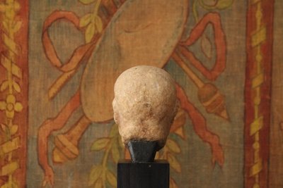 Testa maschile in marmo stile antico, XIX secolo