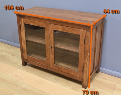 Solid teak display case, India - Early 20th century