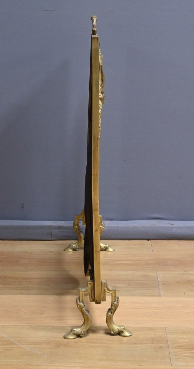 Écran de Cheminée en Bronze, style Louis XVI, époque Napoléon III – Milieu XIXe