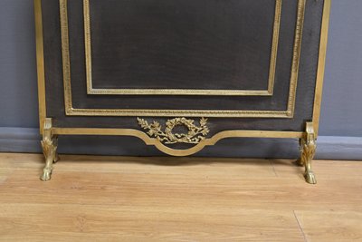 Écran de Cheminée en Bronze, style Louis XVI, époque Napoléon III – Milieu XIXe