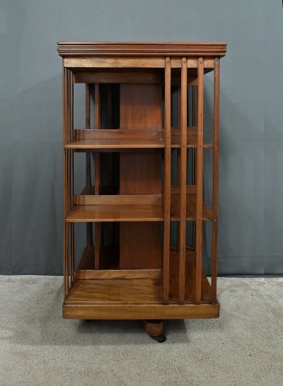Grande libreria girevole in mogano, Inghilterra - Fine XIX secolo