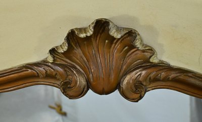 Specchio Trumeau in legno dipinto, stile Luigi XV - Fine XIX secolo