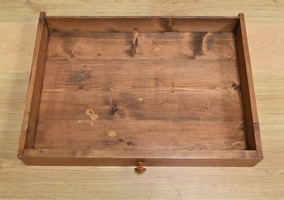 Petite Table Bureau en Pitchpin, style Louis-Philippe – Début XXe