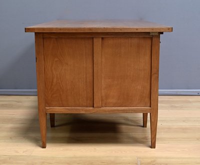 Solid oak pedestal desk, Régy - 1940