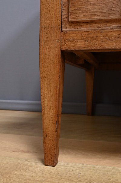 Solid oak pedestal desk, Régy - 1940