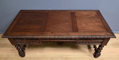 Bureau en Chêne, style Néo-Gothique – Fin XIXe