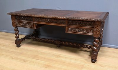 Bureau en Chêne, style Néo-Gothique – Fin XIXe