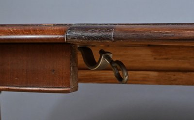 Mahogany Pedestal table with leaves - 2nd part XIXth century