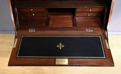 Scrivania inclinata in mogano e palissandro, stile Luigi XVI - metà del XIX secolo