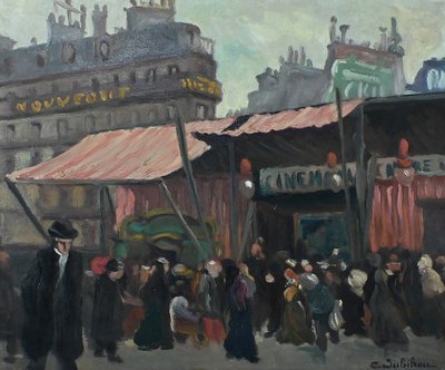 Scena di strada" di C. Subileau - Inizio XX secolo