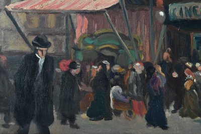 Scena di strada" di C. Subileau - Inizio XX secolo
