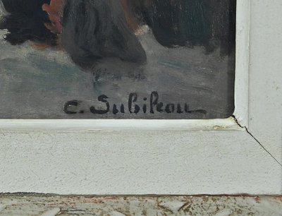 Scena di strada" di C. Subileau - Inizio XX secolo