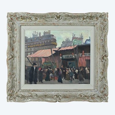 Scena di strada" di C. Subileau - Inizio XX secolo