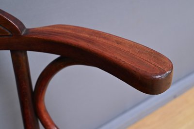 Stained Beech Office Chair, Thonet style - 1930