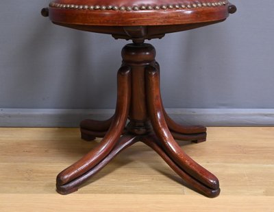 Stained Beech Office Chair, Thonet style - 1930